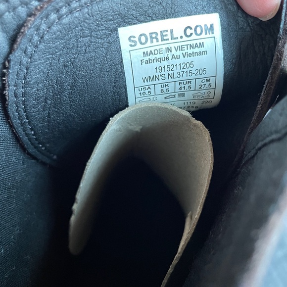 Sorel Cate Lace up Waterproof Boot 10.5 Blackened Brown - Picture 6 of 8